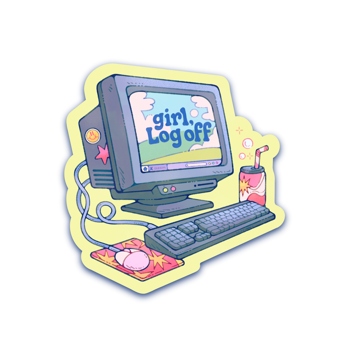 Girl, Log Off ✿ Sticker