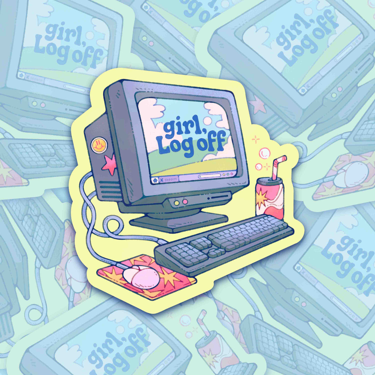 Girl, Log Off ✿ Sticker