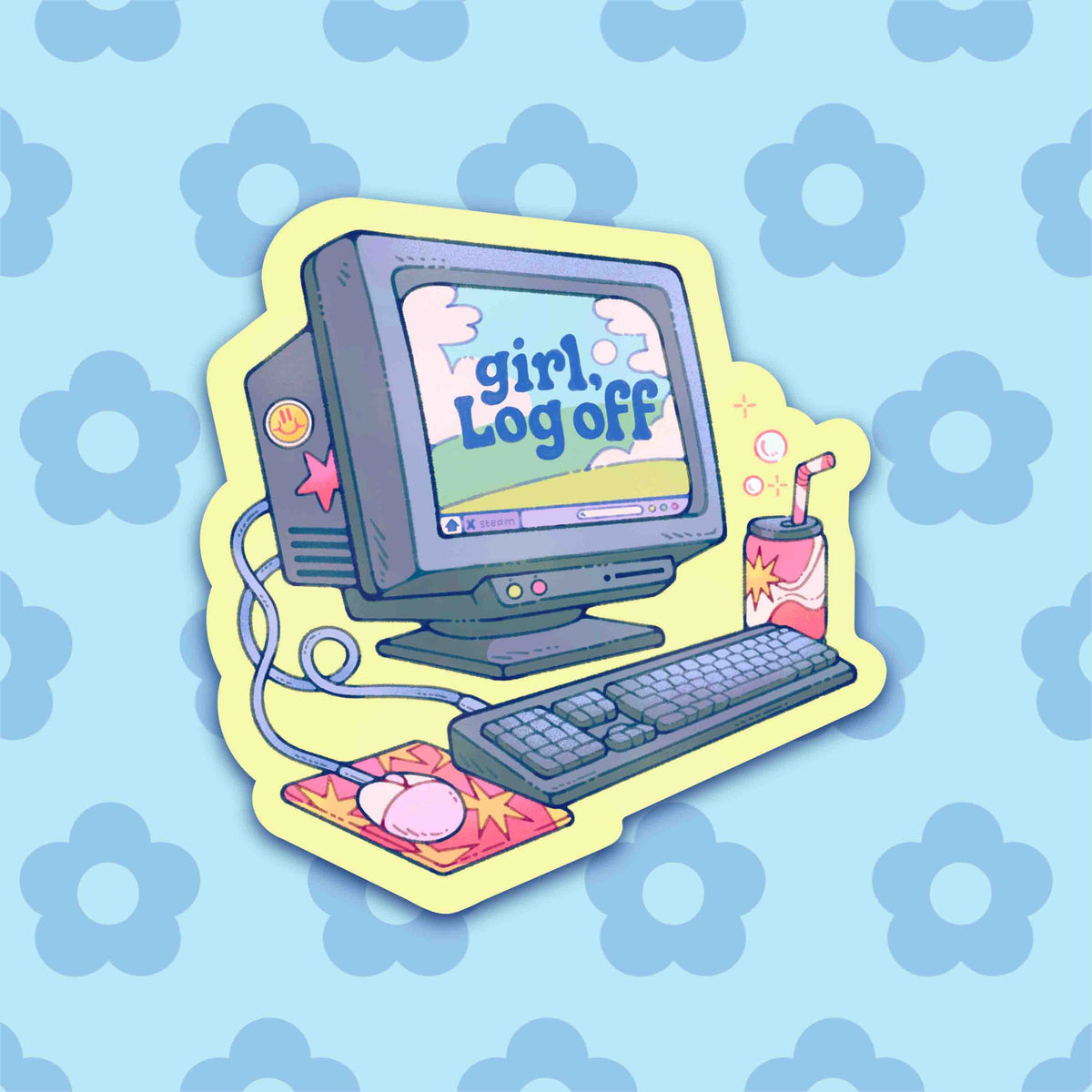 Girl, Log Off ✿ Sticker