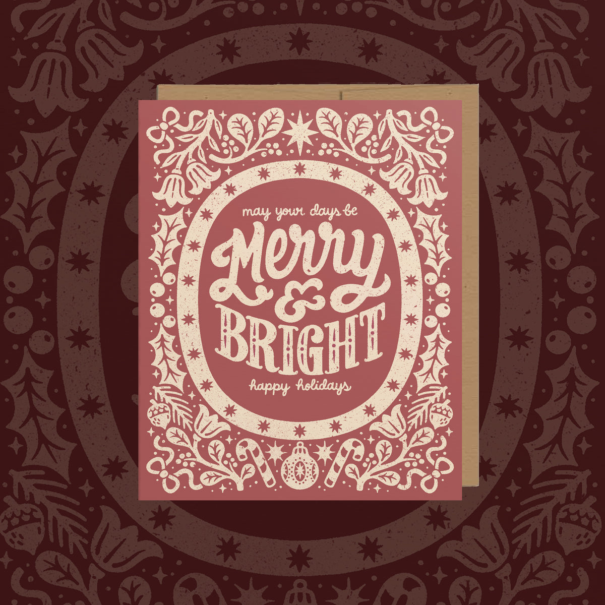 Red Merry & Bright ✿ Greeting Card